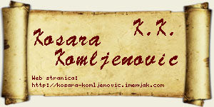 Kosara Komljenović vizit kartica